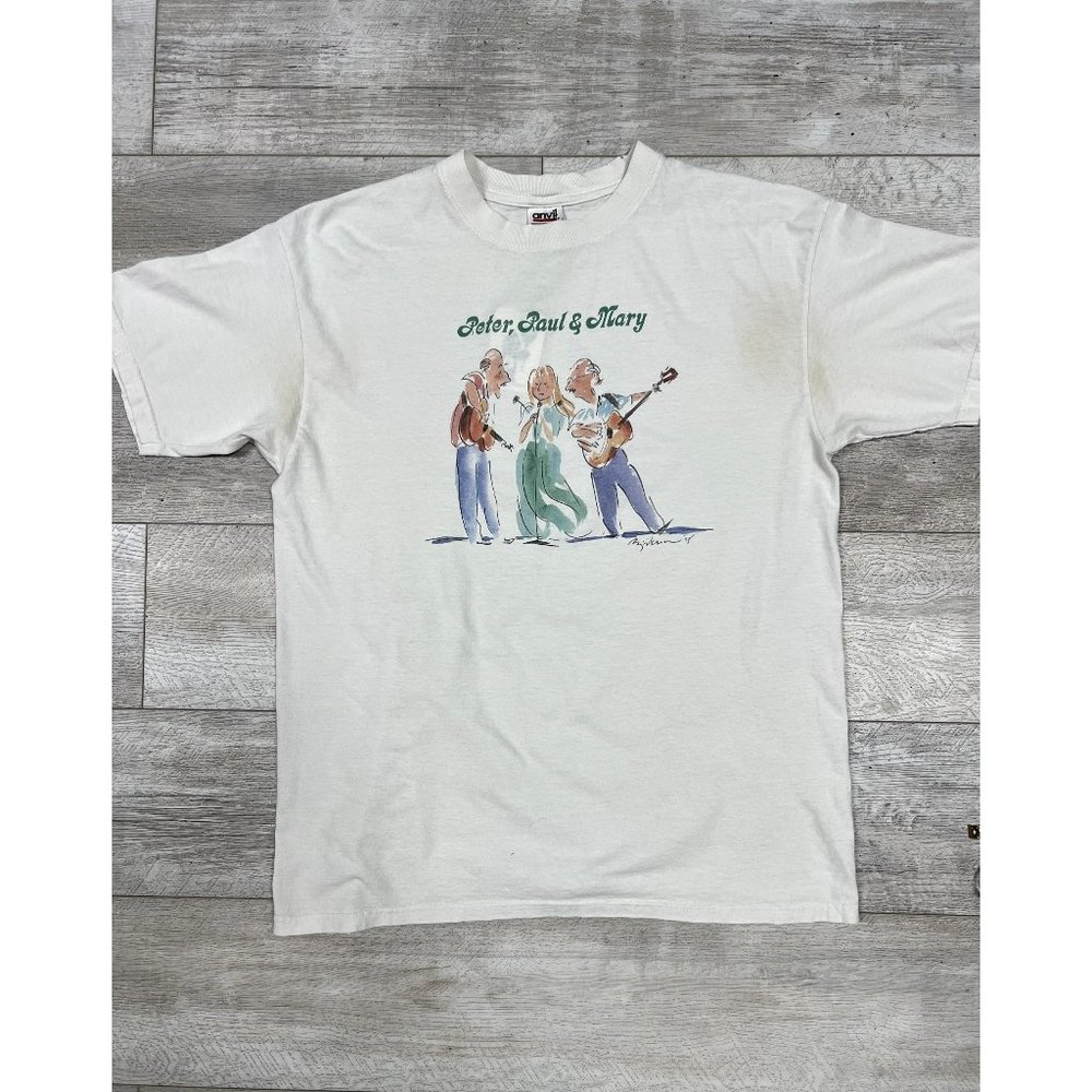 Vintage 90s Peter Paul and Mary Tee Size L